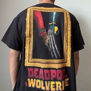 Marvel Deadpool & Wolverine Comics AOP Blacks Graphic T-Shirt